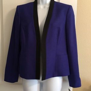 NWT Kasper Cobalt No Closure Blazer 10P